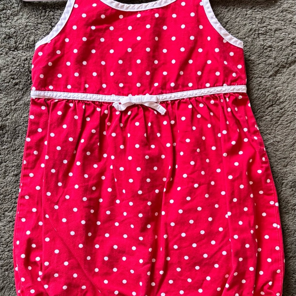 Vintage Gymboree Red Polka Dot Sleeveless Romper